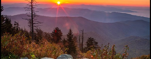 Mother Nature visits Clingmans Dome at sunrise in Smoky Mountains