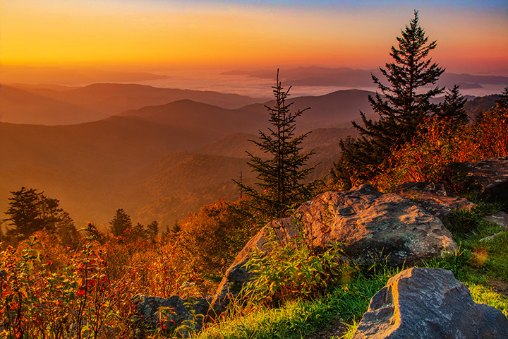 Sunrise at Clingmans Dome Smoky Mountains National Park